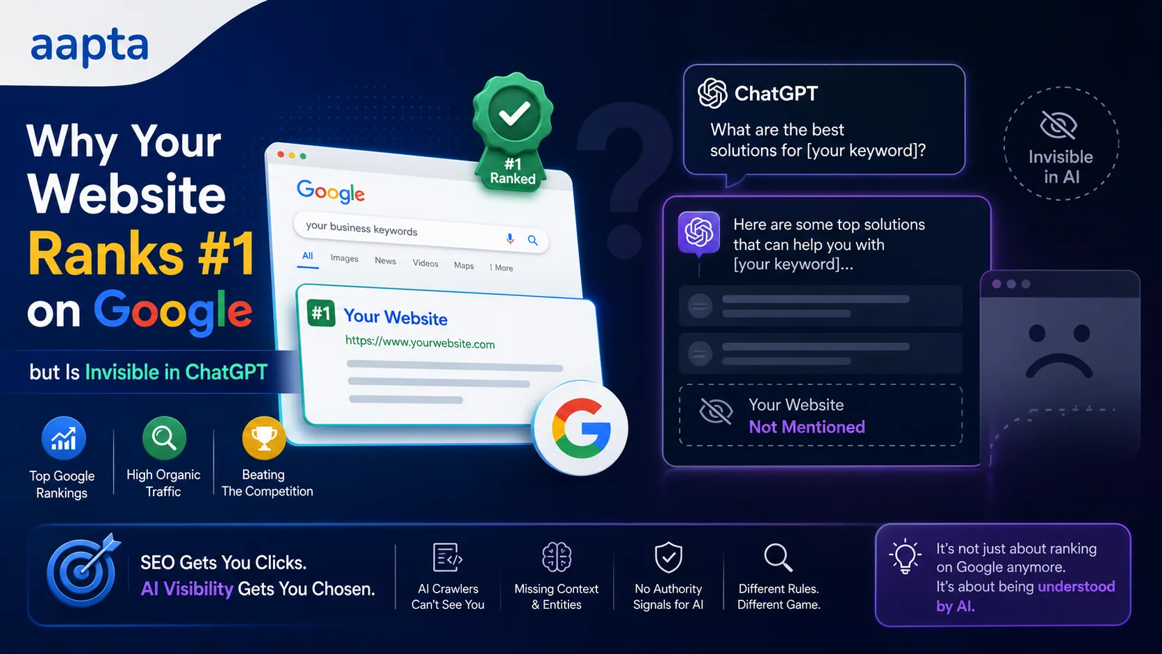 Why Your Website Ranks #1 on Google but Is Invisible in ChatGPT (and How to Fix It)