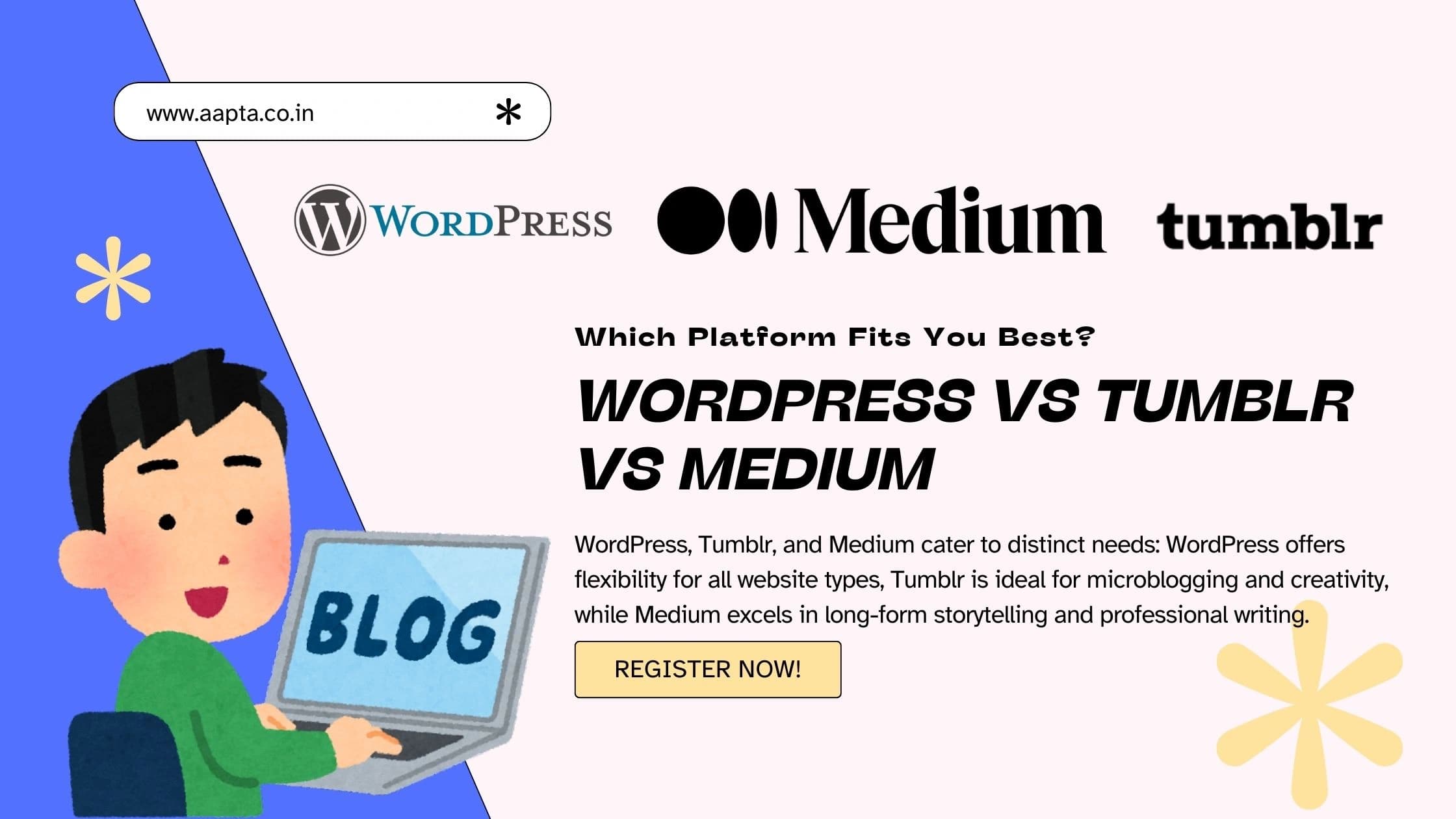 WordPress vs Tumblr vs Medium: Which One Fits You?