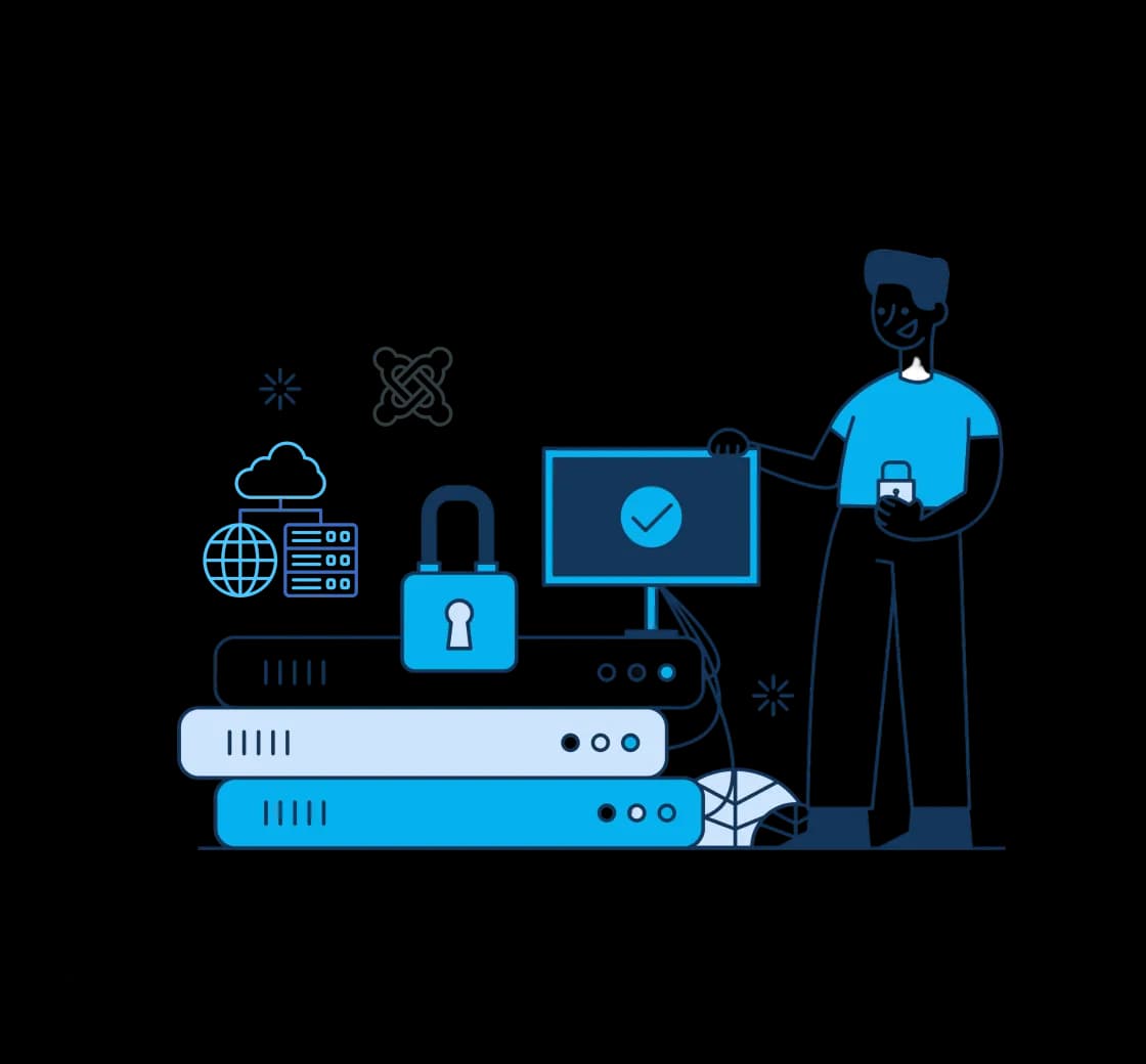 Managed cloud hosting illustration